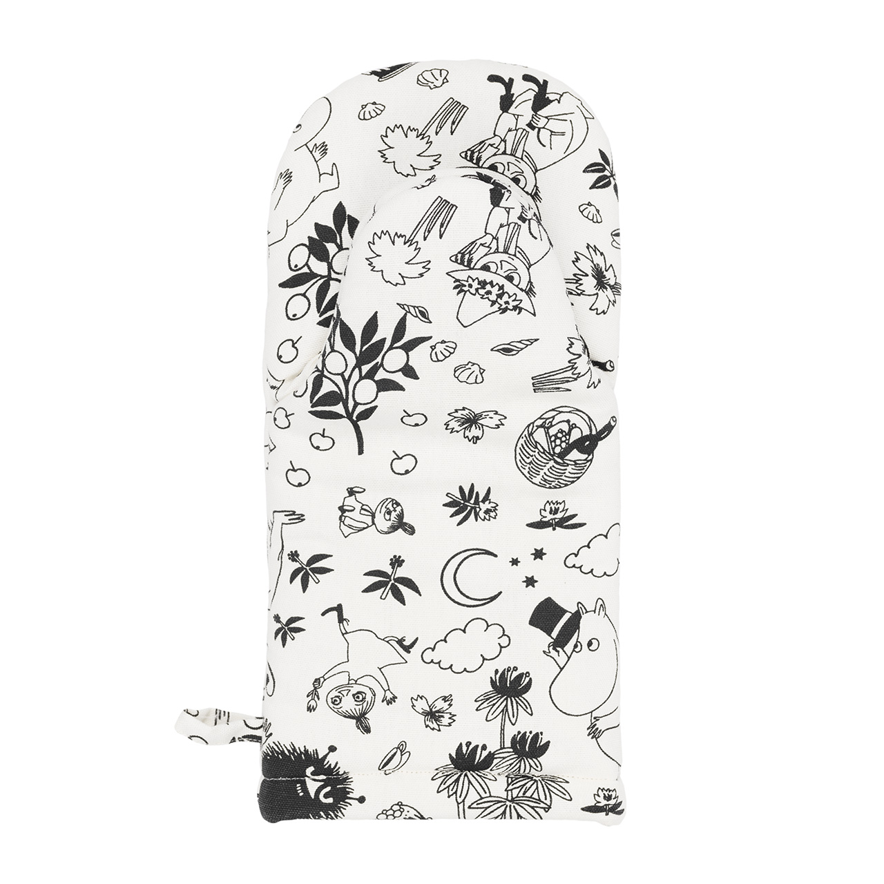 1072656 Moomin oven mitten 15x34cm b&w_1.jpg