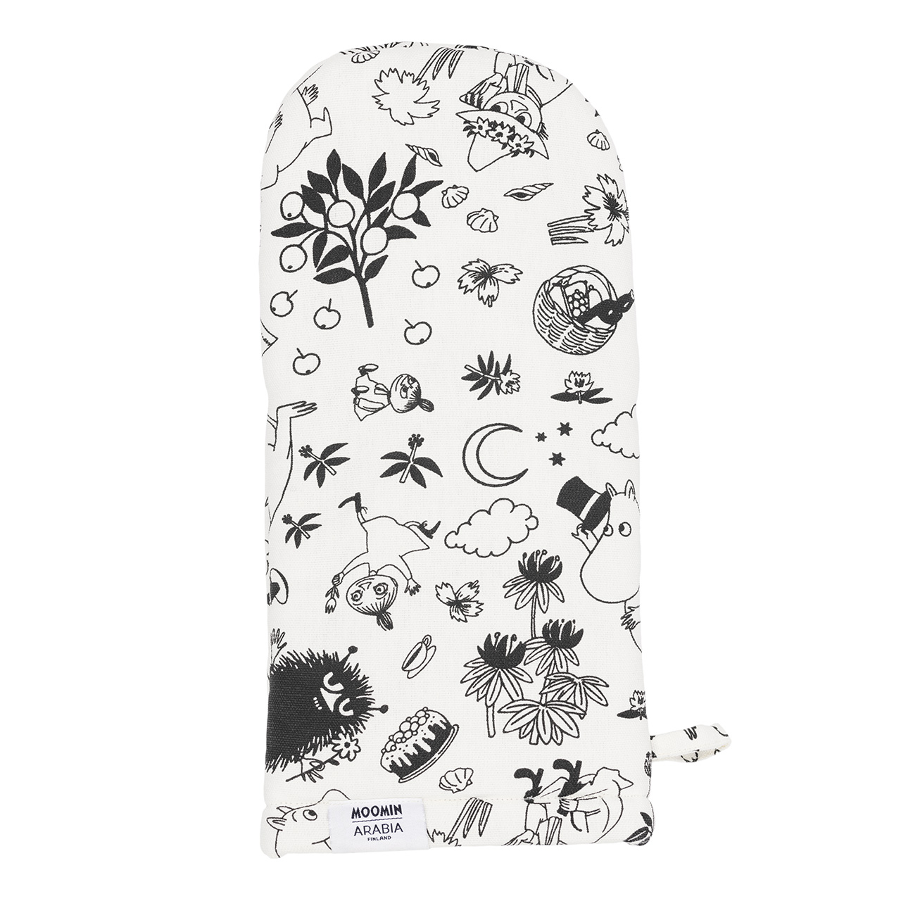 1072656 Moomin oven mitten 15x34cm b&w_2.jpg