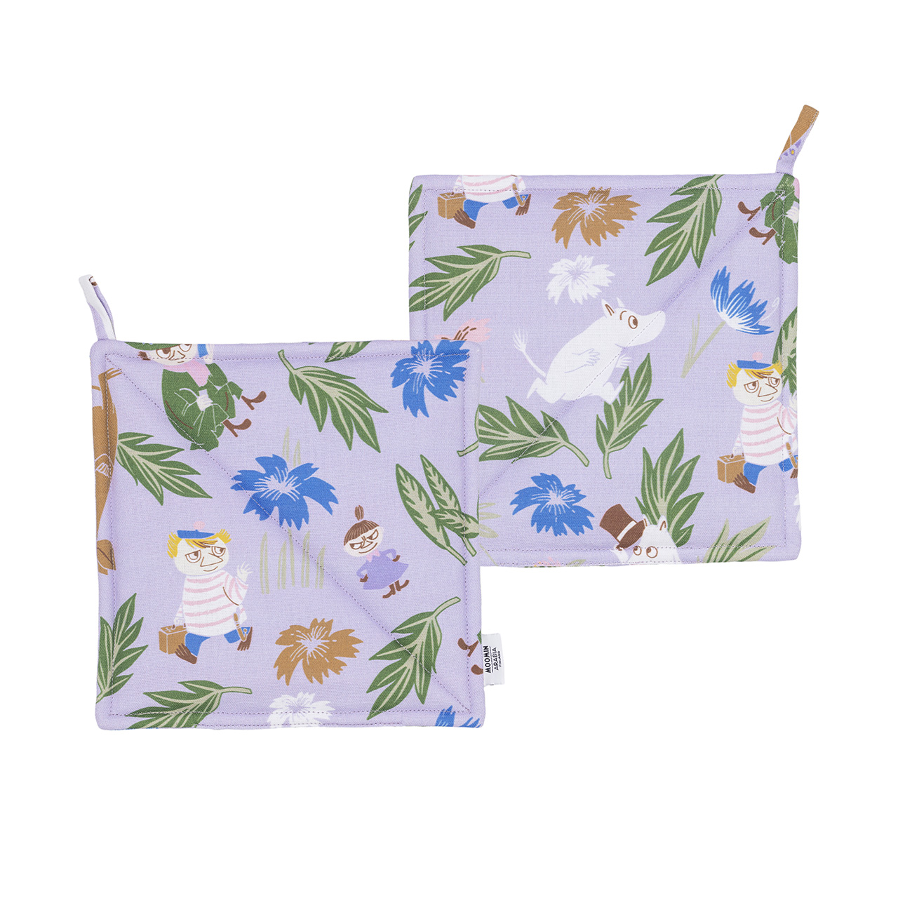 1072657 Moomin pot holder set 22x22cm prple 2pcs_1.jpg