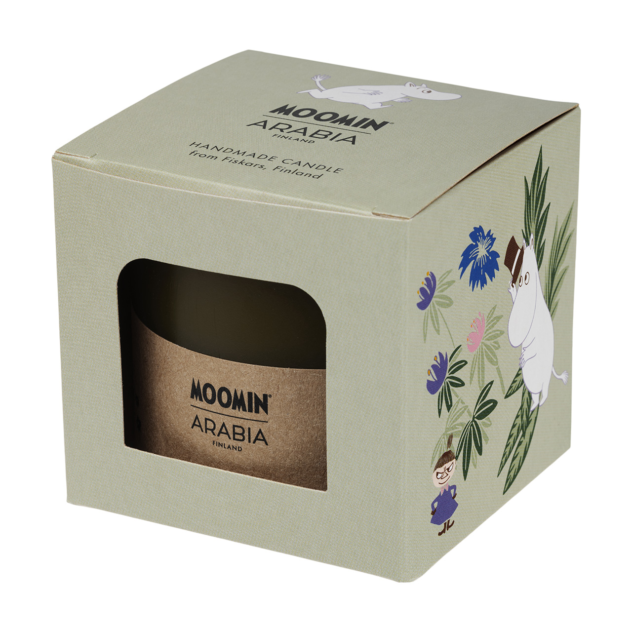 1079391_Moomin pillar candle 7cm Pine green_1.jpg