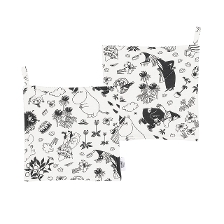 1072658 Moomin pot holder set 22x22cm b&w 2pcs_1.jpg